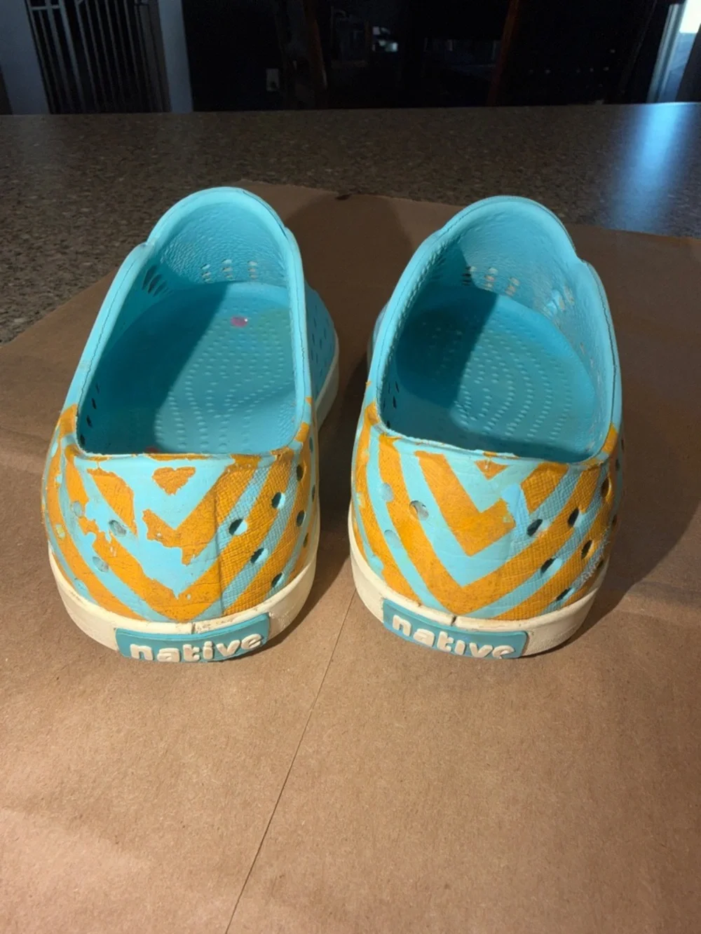Native Kids Water Shoes in Aqua Blue